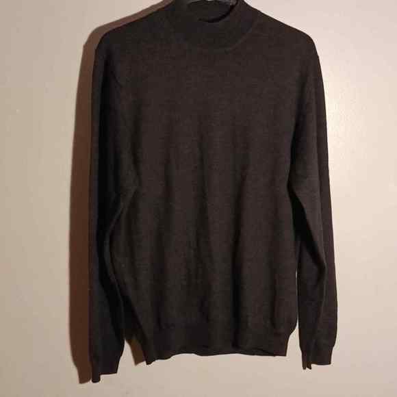 Brooks Brothers Other - Brooks Brothers Extra Fine Italian Merino Wool dark Charcoal CrewNeck Sweater